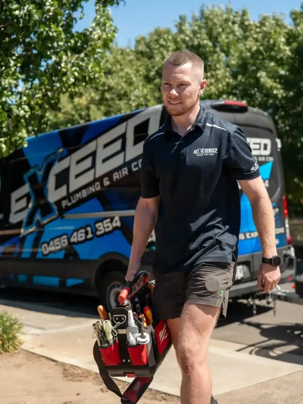 Local plumber arriving at a Paralowie home